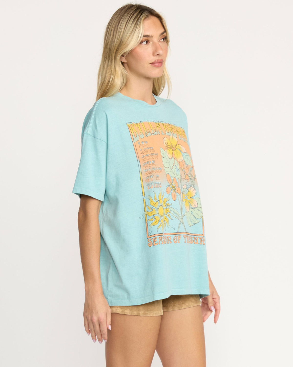 Billabong Daylight Blooms Tee - Misty Blue