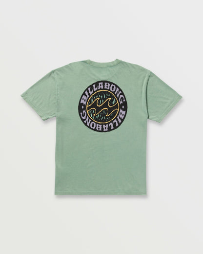 Billabong Decal Regular Wave Wash Tee - Mist Green