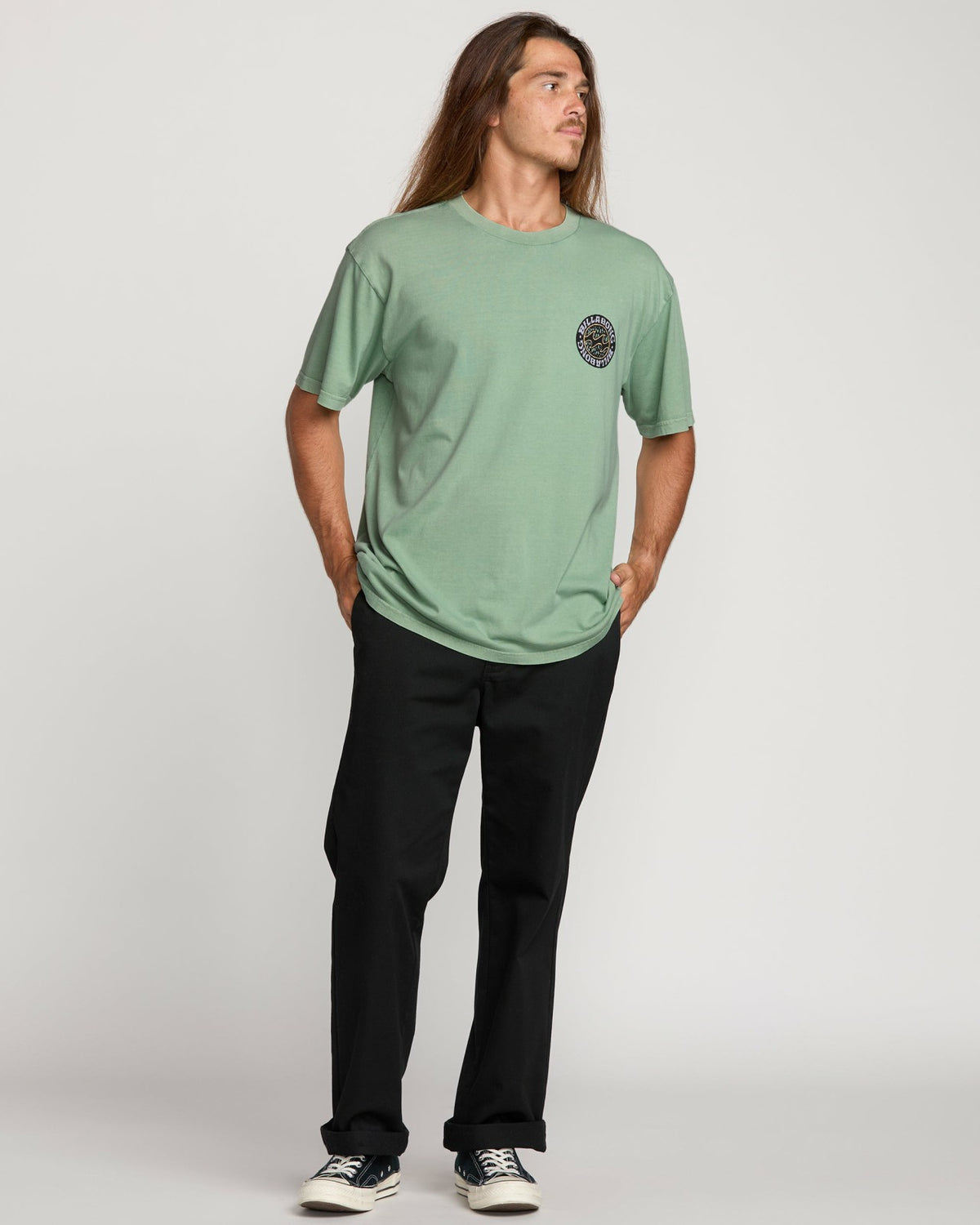 Billabong Decal Regular Wave Wash Tee - Mist Green