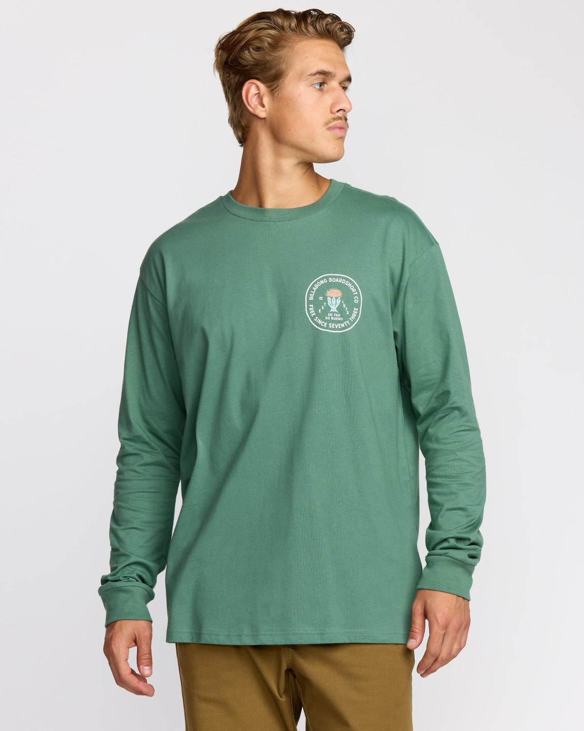 Billabong Desert Flower Regular Long Sleeve T-Shirt - Sage Green