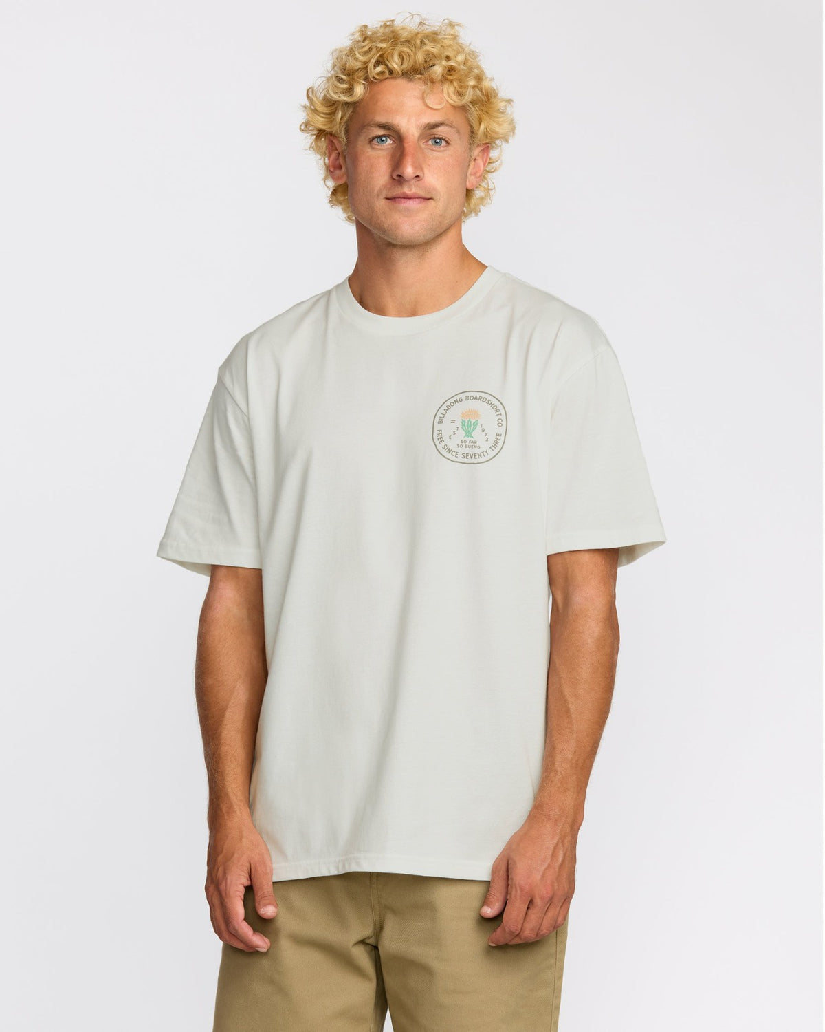 Billabong Desert Flower Regular Short Sleeve T-Shirt - Off White