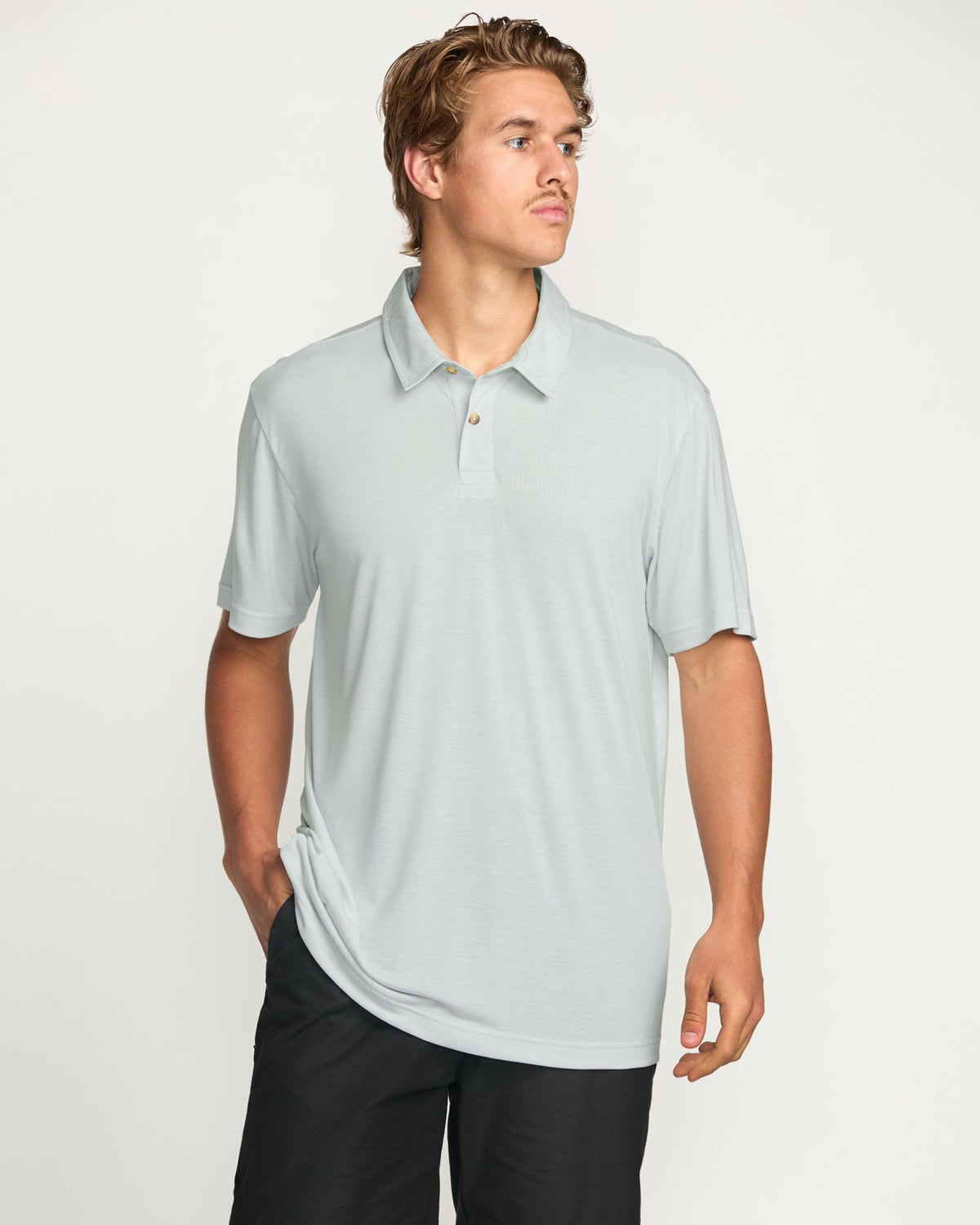 Billabong Eclipse Short Sleeve Polo Shirt - Ash Blue