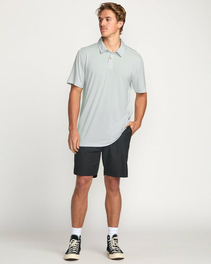Billabong Eclipse Short Sleeve Polo Shirt - Ash Blue
