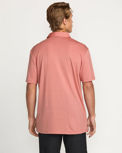 Billabong Eclipse Short Sleeve Polo Shirt - Dust Red