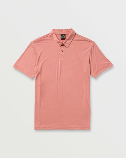 Billabong Eclipse Short Sleeve Polo Shirt - Dust Red