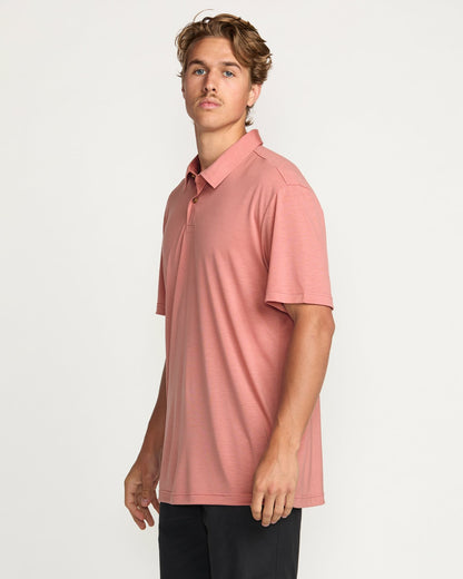 Billabong Eclipse Short Sleeve Polo Shirt - Dust Red