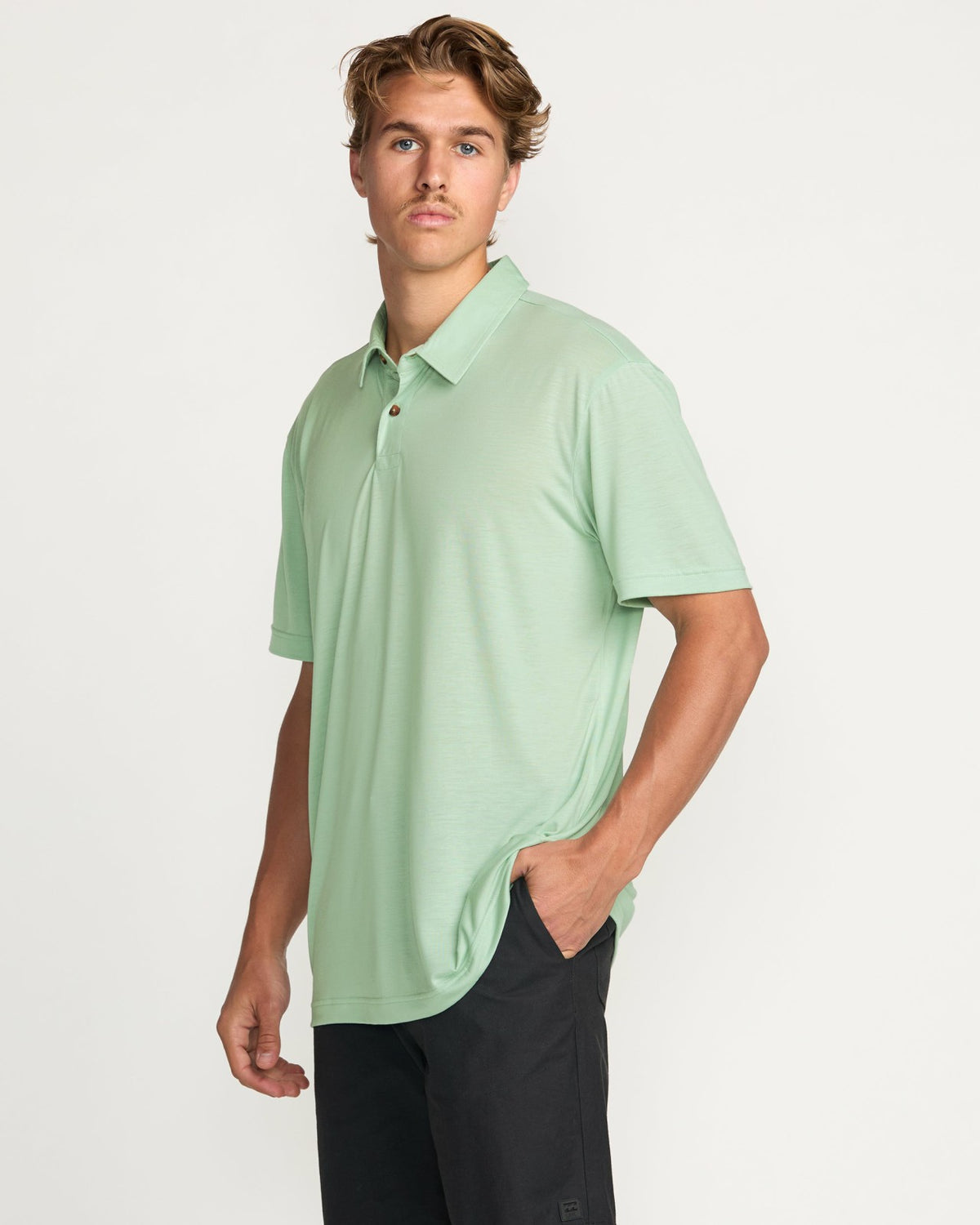 Billabong Eclipse Short Sleeve Polo Shirt - Seafoam