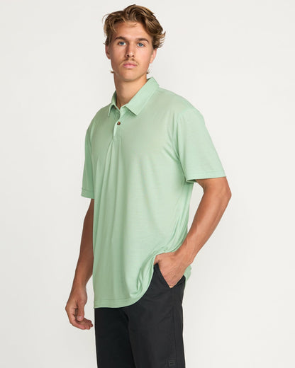 Billabong Eclipse Short Sleeve Polo Shirt - Seafoam