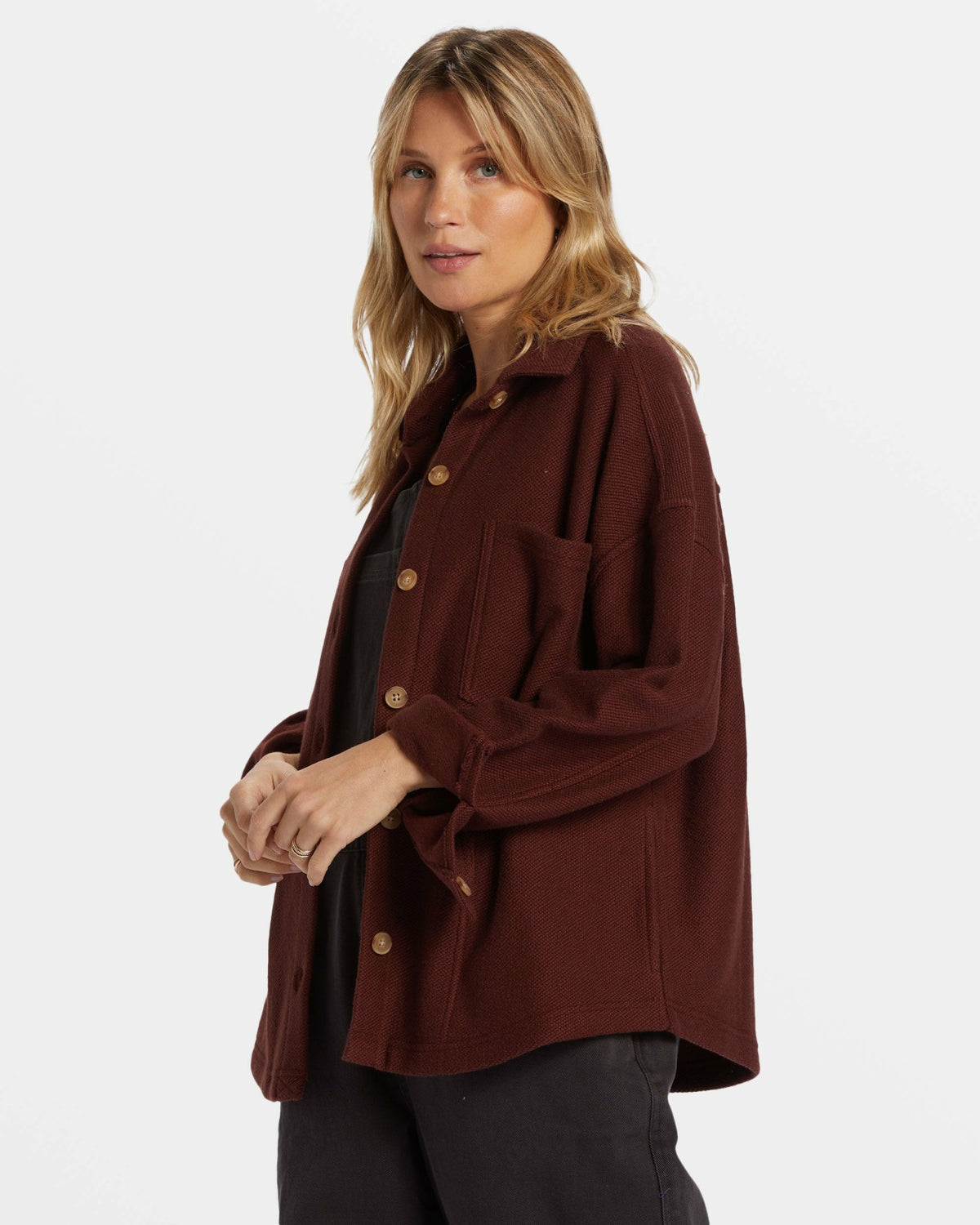 Billabong Everytime Oversized Shacket - Choc Chip