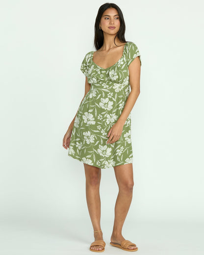 Billabong Fall For You Dress - Ranger Green