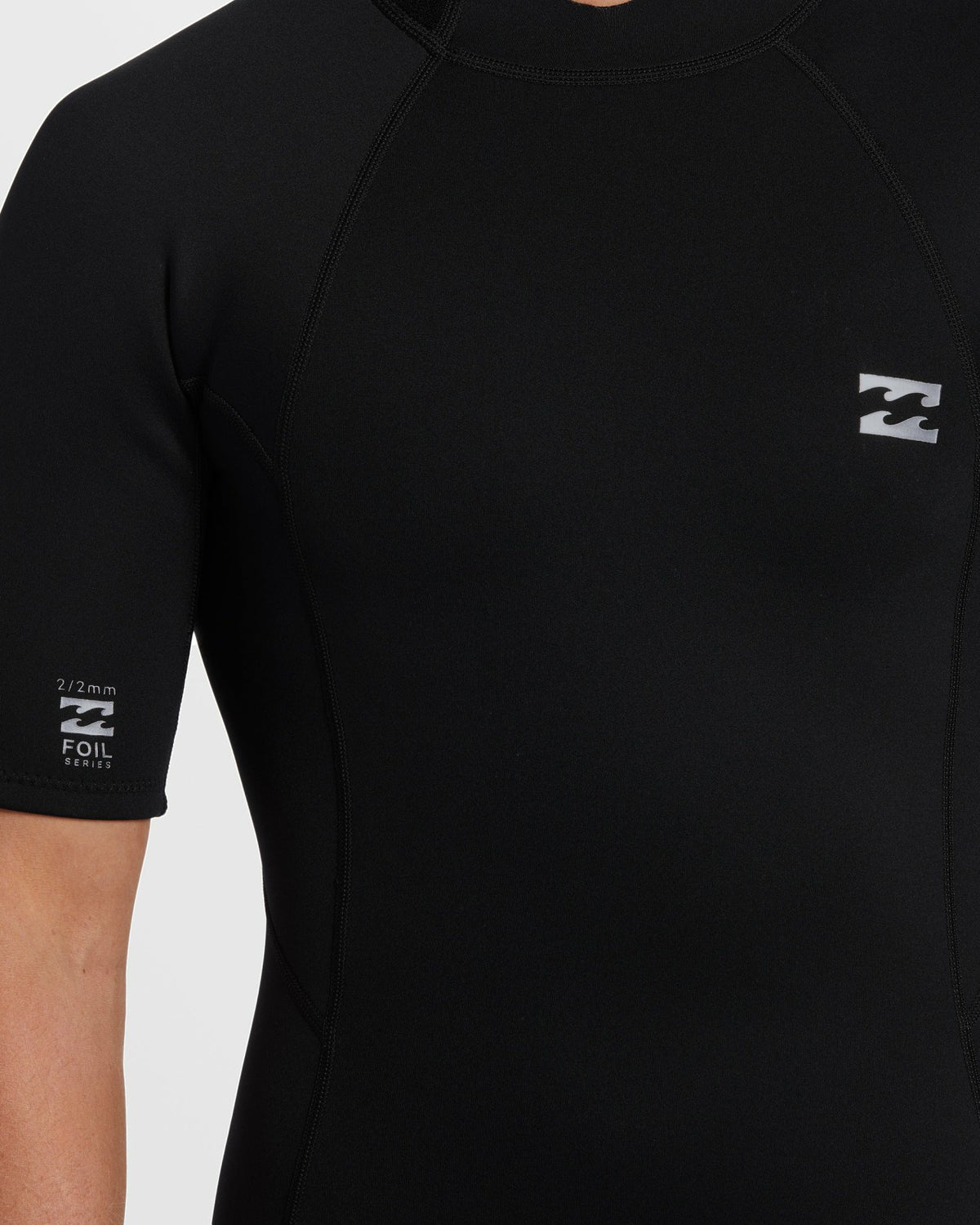 Billabong 2mm Foil Flatlock Back Zip Short Sleeve Springsuit - Black