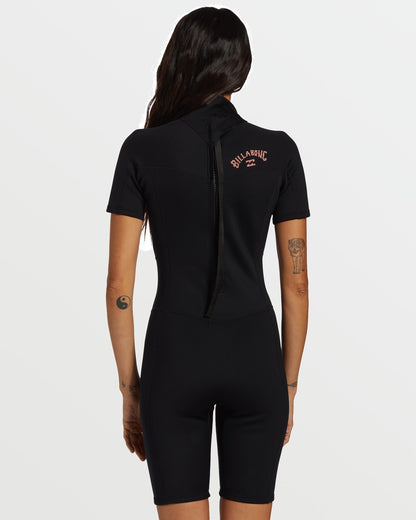 Billabong Foil Flatlock Short Sleeve Springsuit - Black