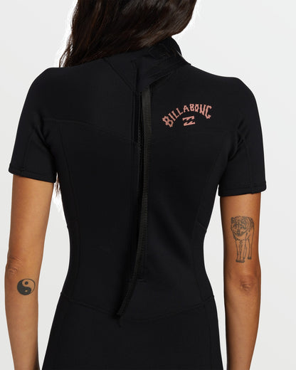 Billabong Foil Flatlock Short Sleeve Springsuit - Black