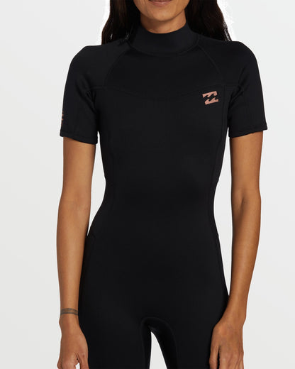 Billabong Foil Flatlock Short Sleeve Springsuit - Black