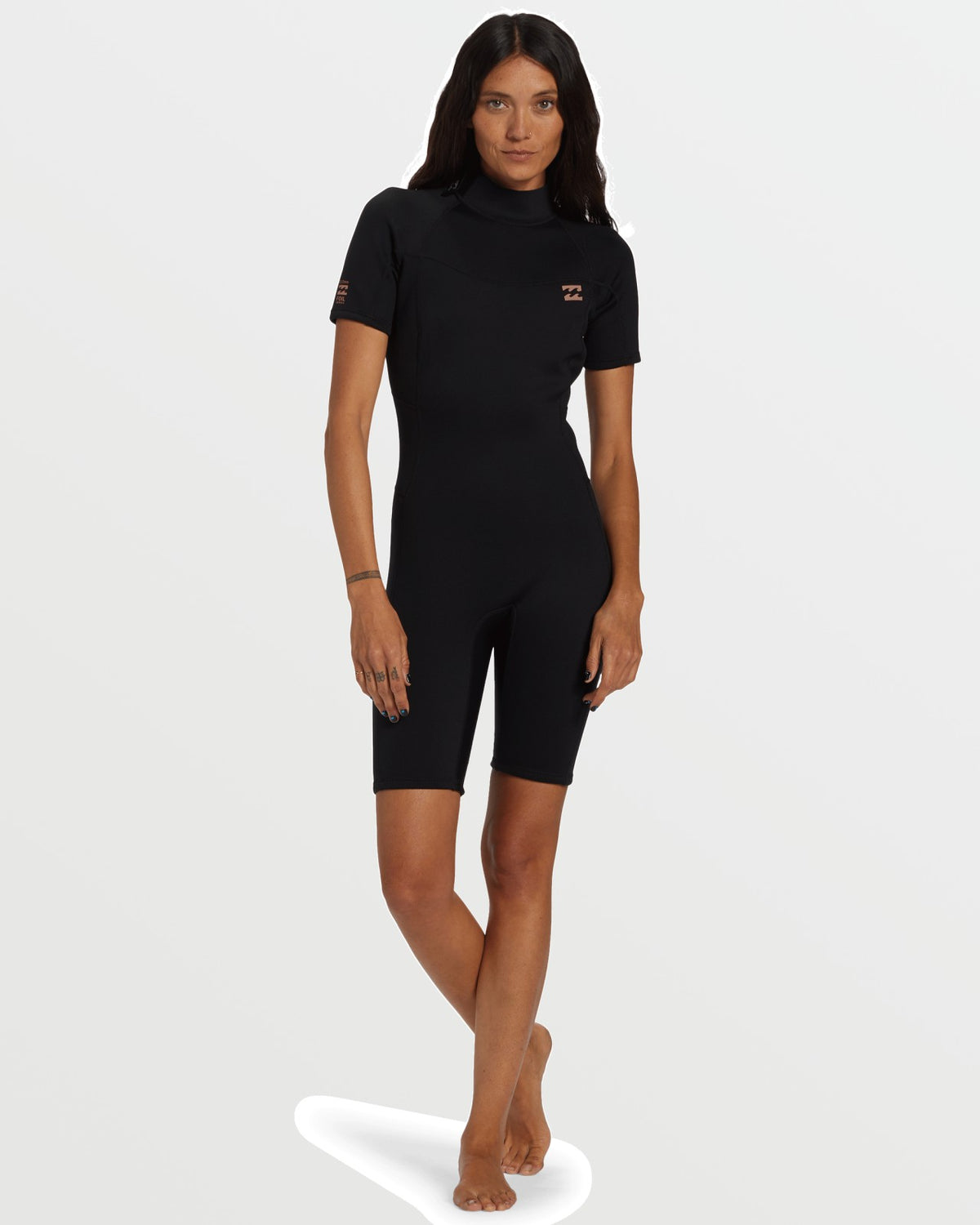 Billabong Foil Flatlock Short Sleeve Springsuit - Black