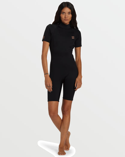Billabong Foil Flatlock Short Sleeve Springsuit - Black