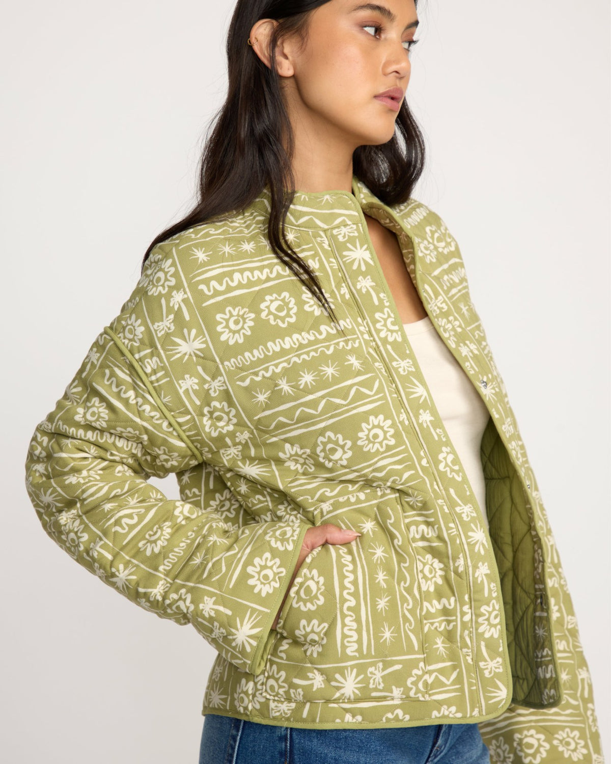 Billabong Folk Story Jacket - Green Tea