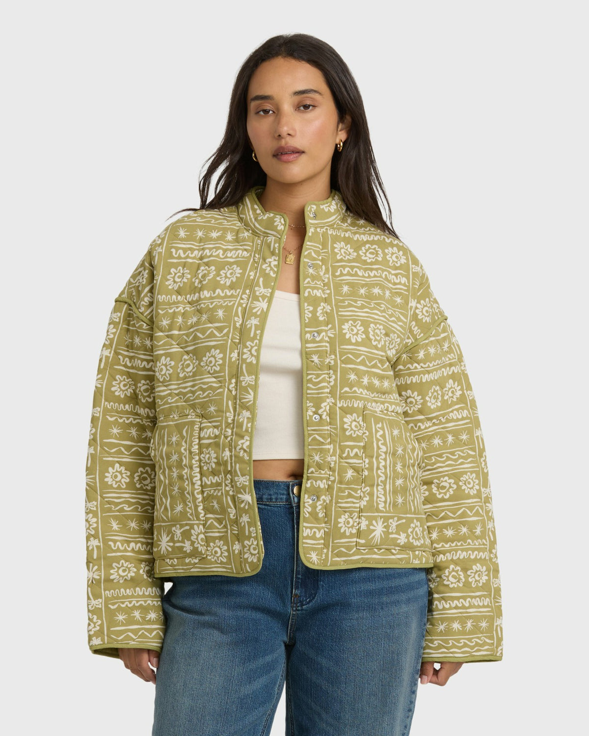 Billabong Folk Story Jacket - Green Tea