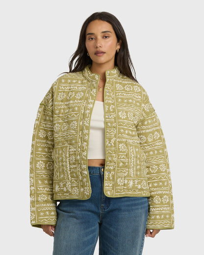 Billabong Folk Story Jacket - Green Tea