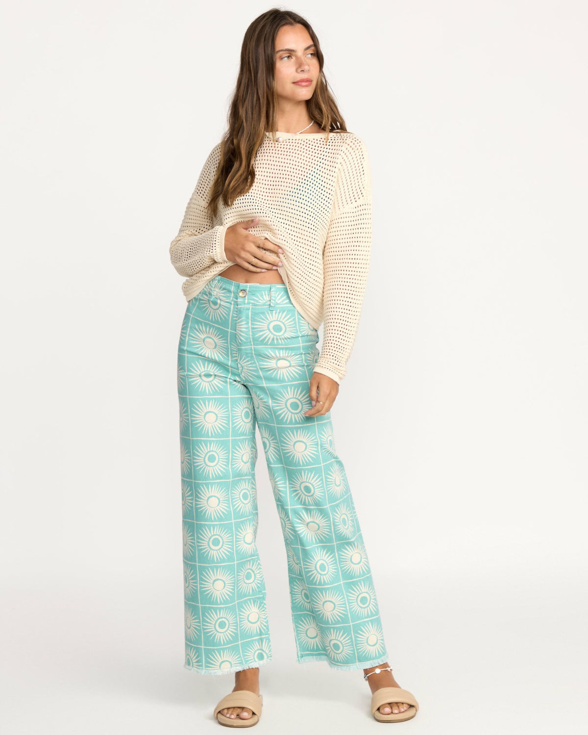 Billabong Free Fall Printed Twill Pants - Misty Blue