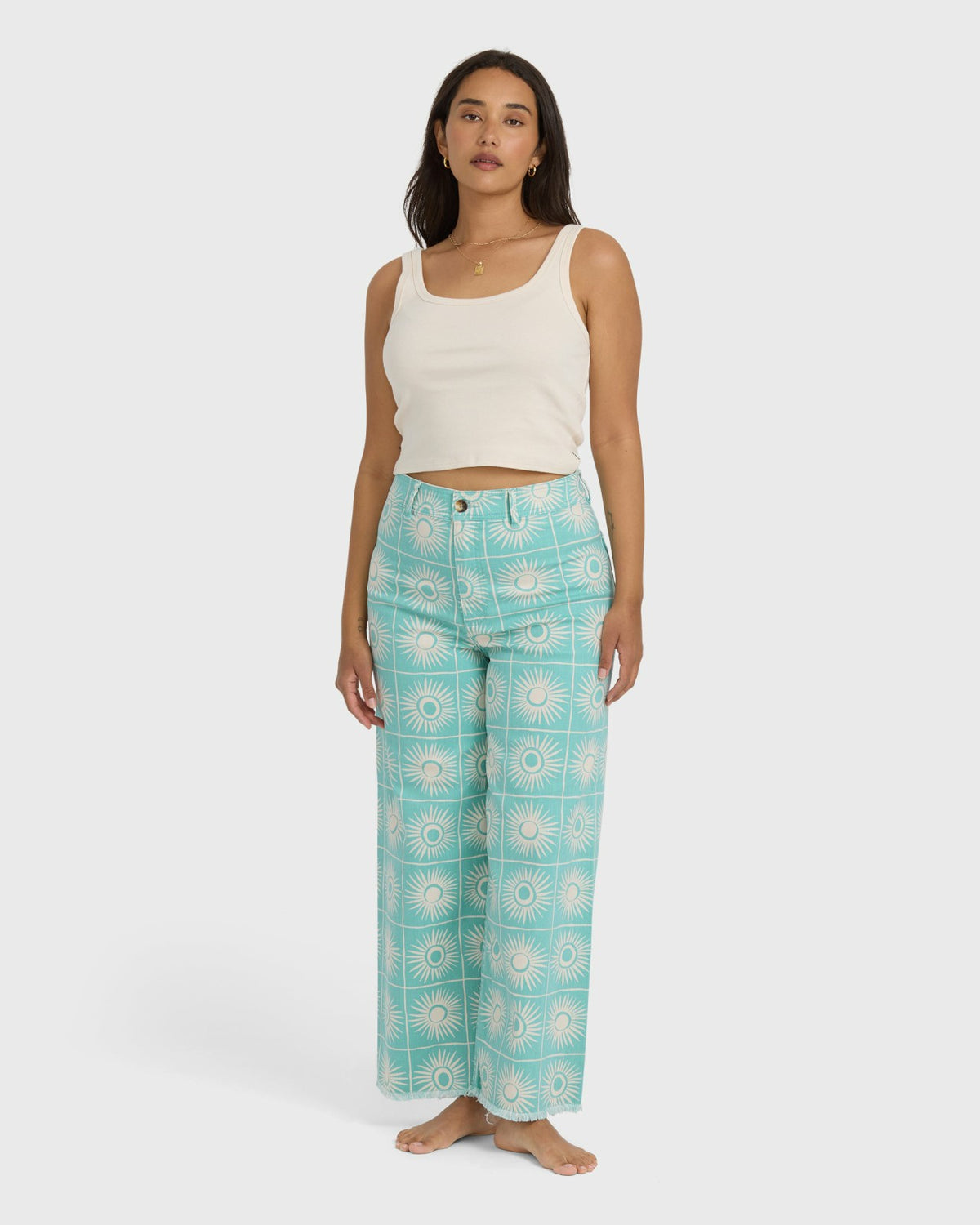 Billabong Free Fall Printed Twill Pants - Misty Blue