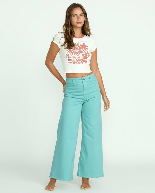 Billabong Free Fall High-Waist Pants - Misty Blue
