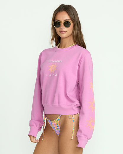 Billabong From Paradise Crewneck Sweatshirt - Bright Rose