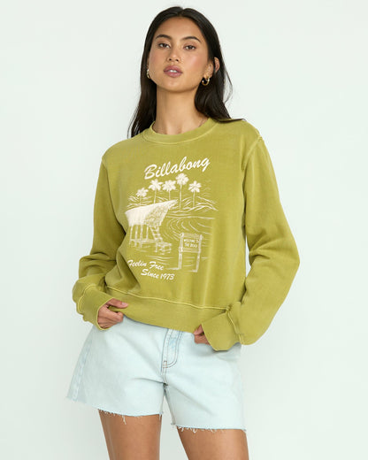 Billabong From Paradise Crewneck Sweatshirt - Sea Moss