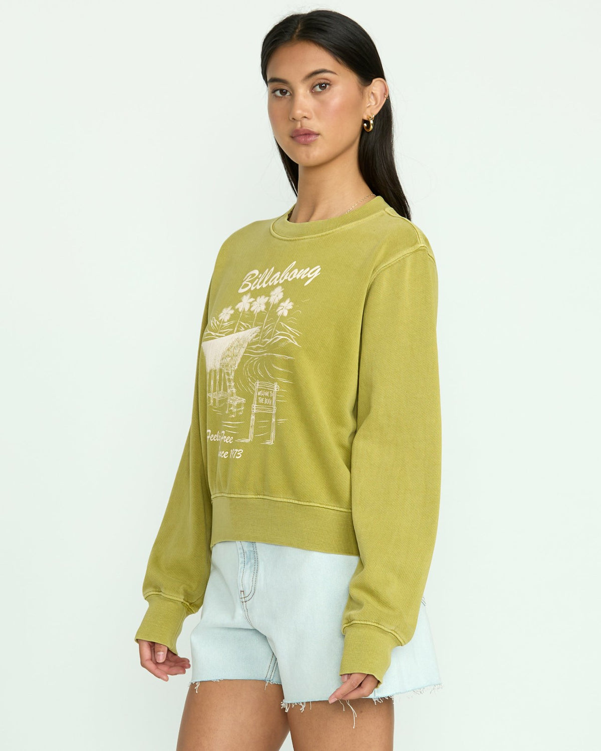 Billabong From Paradise Crewneck Sweatshirt - Sea Moss