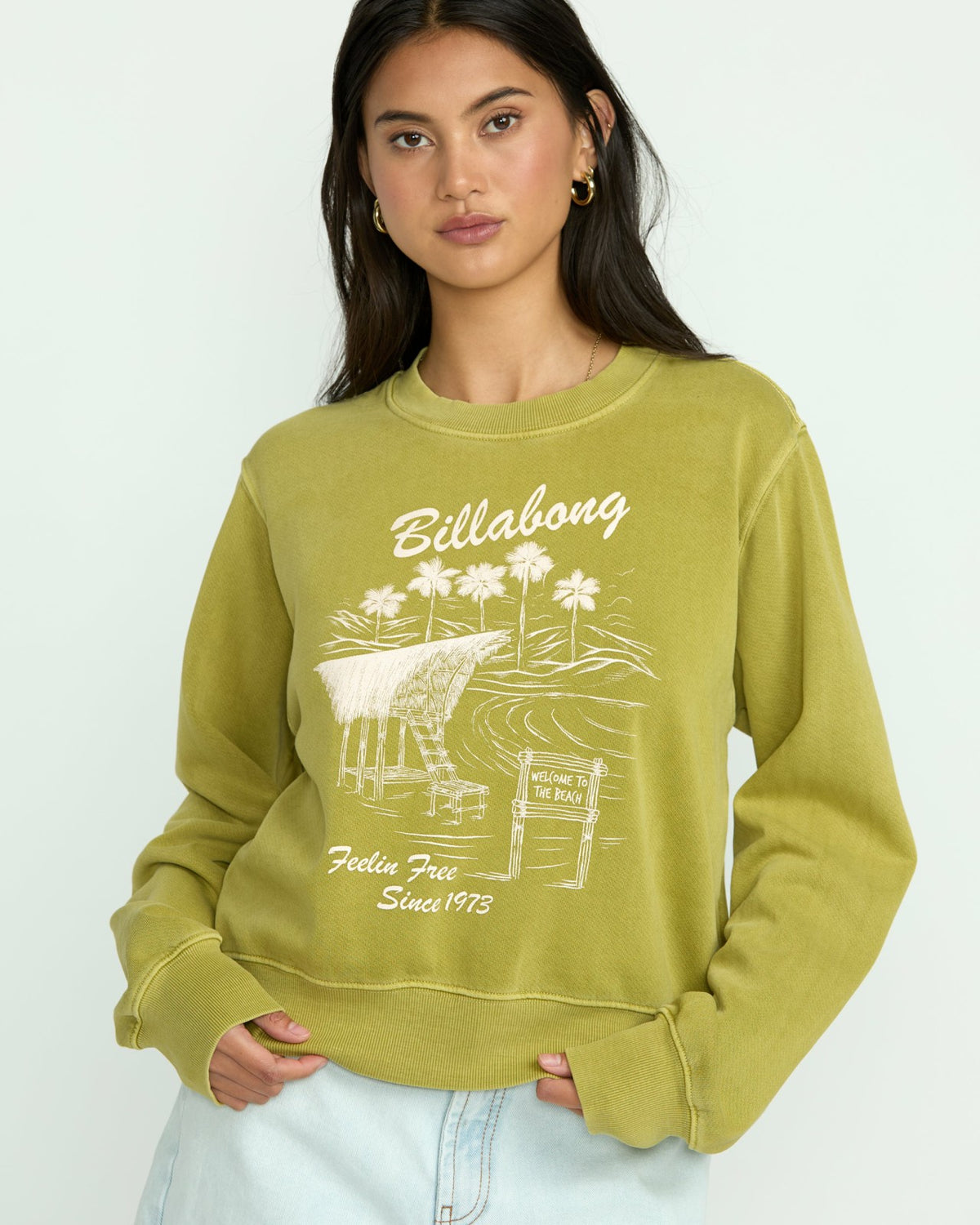 Billabong From Paradise Crewneck Sweatshirt - Sea Moss