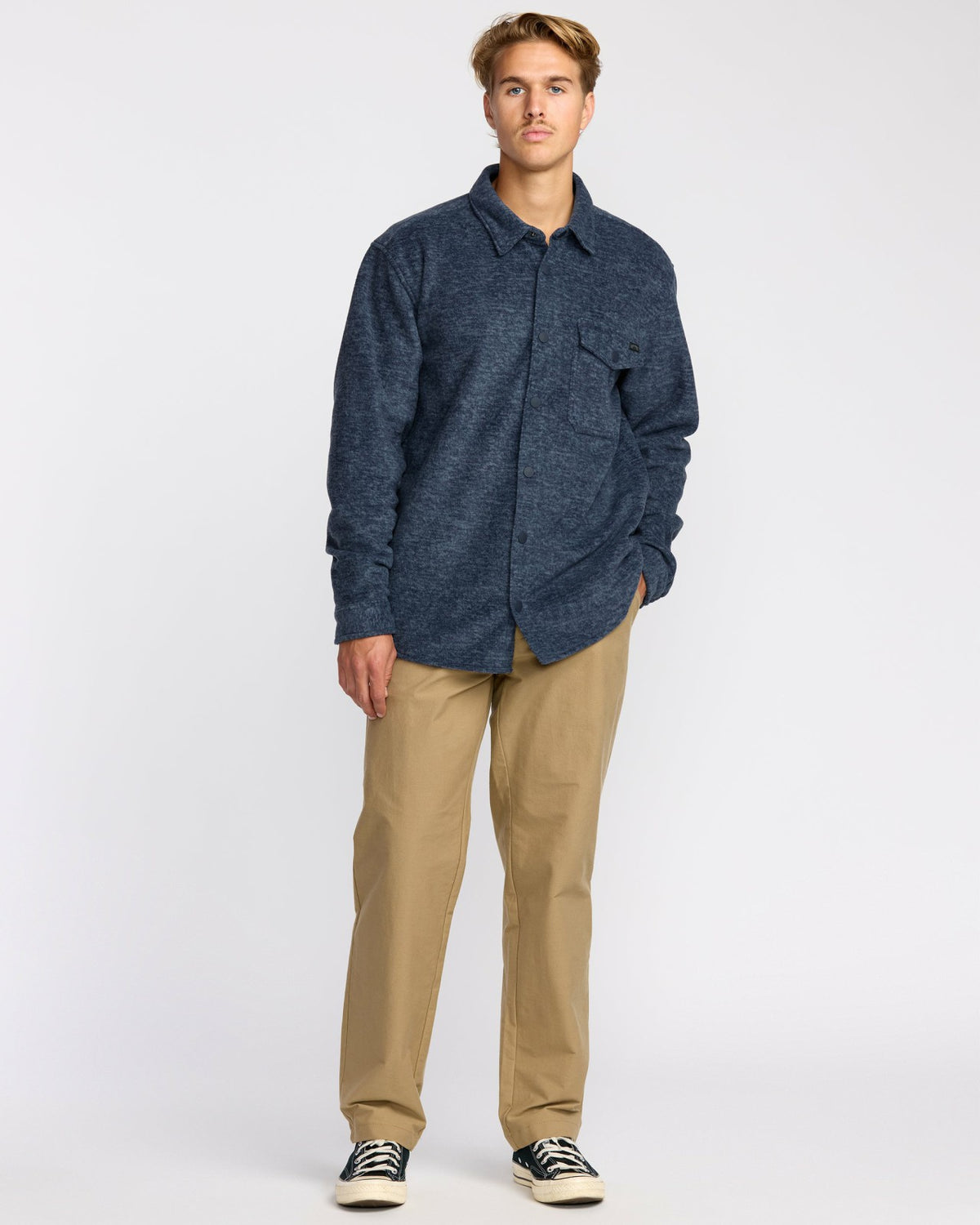 Billabong Furnace Long Sleeve Flannel Shirt - Navy