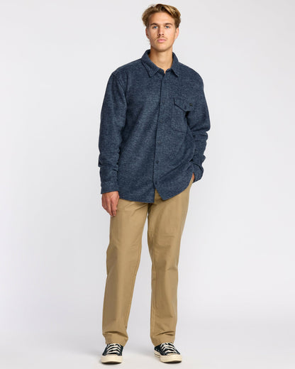 Billabong Furnace Long Sleeve Flannel Shirt - Navy