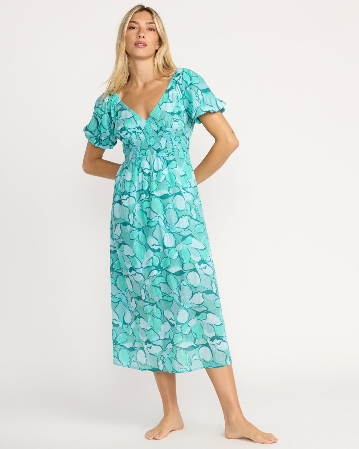 Billabong Go Coastal Midi Dress - Blue Bird