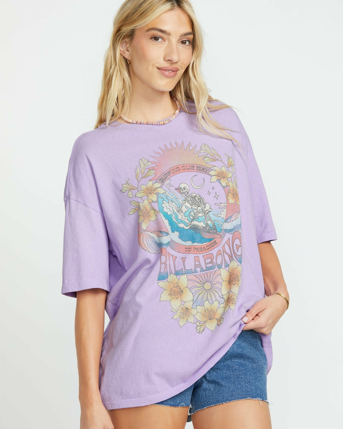 Billabong Goes Around Here Tee - Peaceful Lilac
