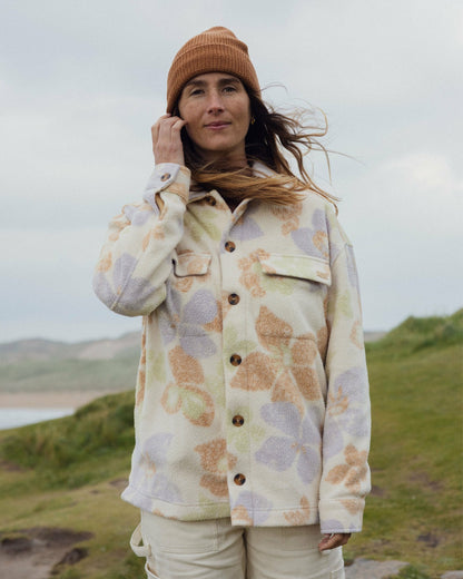 Billabong Happy Camper Shacket Button Sweater - Summer Rain