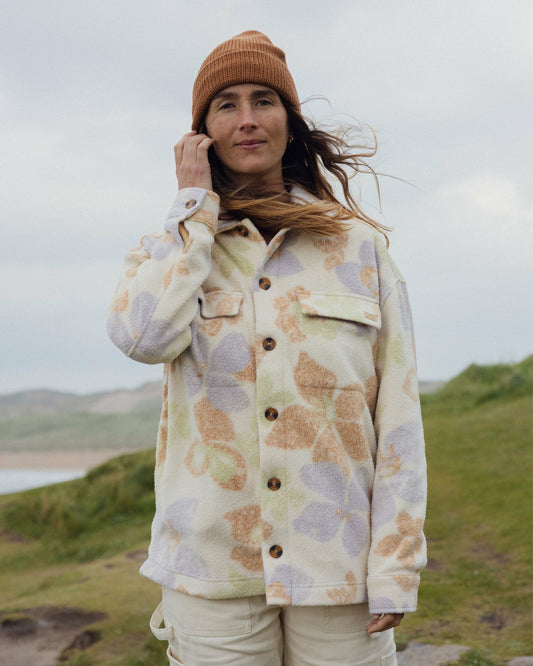 Billabong Happy Camper Shacket Button Sweater - Summer Rain