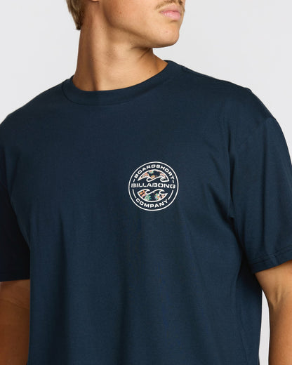 Billabong Hollow Premium Short Sleeve T-Shirt - Navy