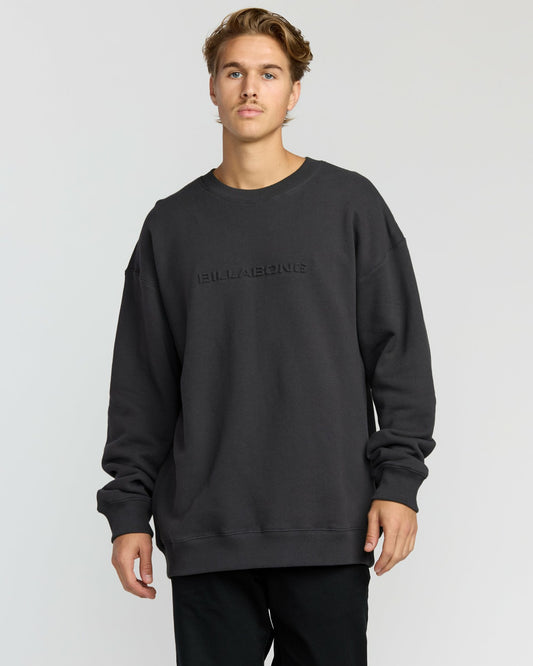 Billabong Iconic Emboss Crewneck Sweatshirt - Black