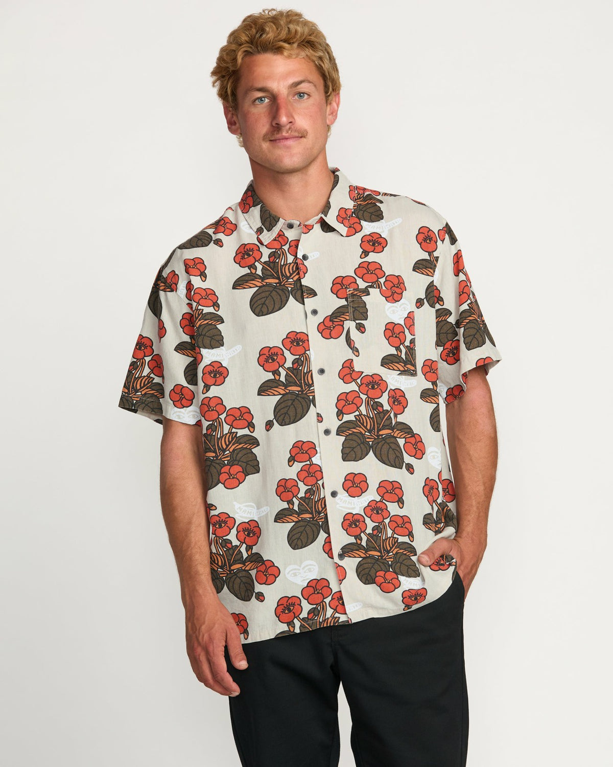 Billabong Billabong x Mami Wata Icons Short Sleeve Shirt - Stone