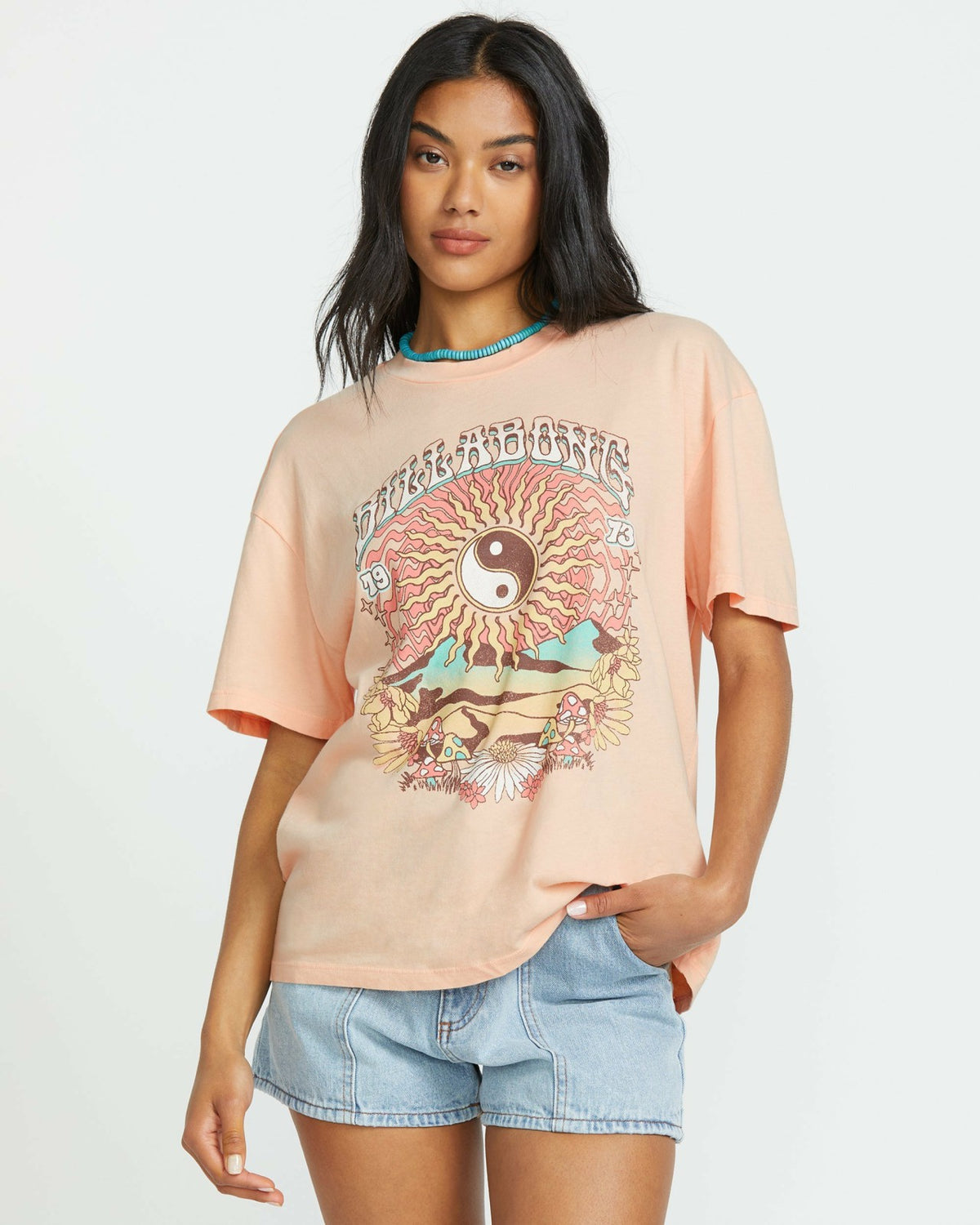 Billabong In The Balance Tee - Soft Peach
