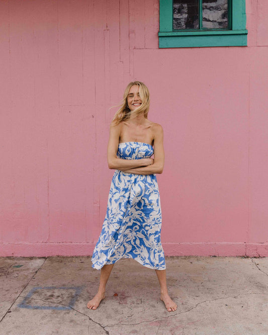 Billabong In The Sky Midi Dress - True Blue