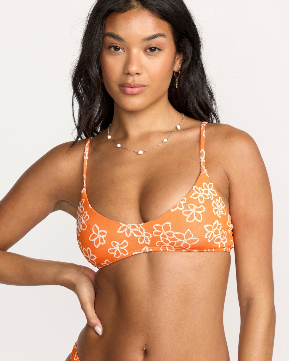 Billabong Josie Have It All V Bralette Bikini Top - Orange Pop