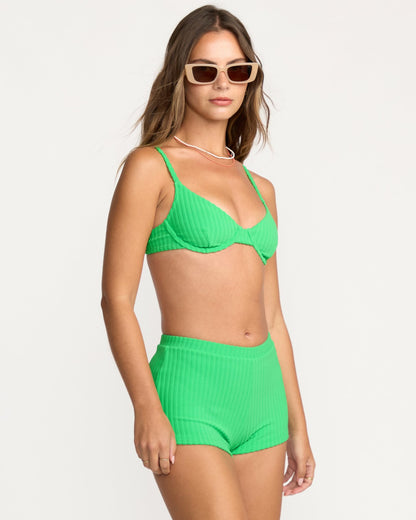 Billabong Josie In The Loop Boyshort Bikini Bottom - Jungle Green