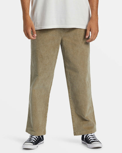Billabong Larry Elastic Waist Corduroy Pants - Dune