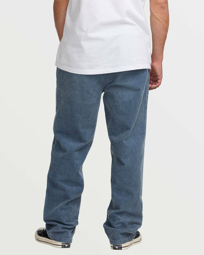 Billabong Larry Elastic Waist Corduroy Pants - Slate Blue