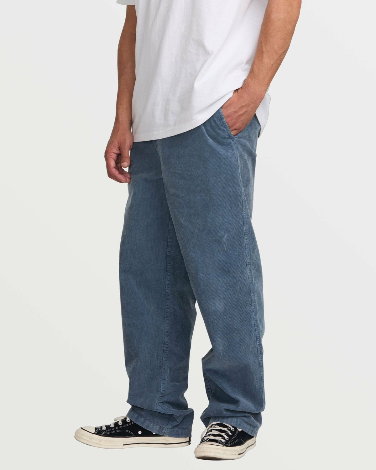 Billabong Larry Elastic Waist Corduroy Pants - Slate Blue