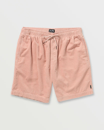 Billabong Larry Laybacks 19" Cord Shorts - Dusty Pink