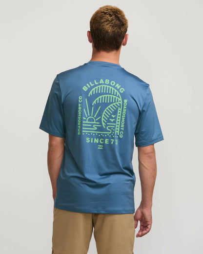 Billabong Last Night Loose Fit Short Sleeve Surf Tee - Bay Blue