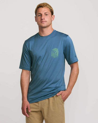 Billabong Last Night Loose Fit Short Sleeve Surf Tee - Bay Blue