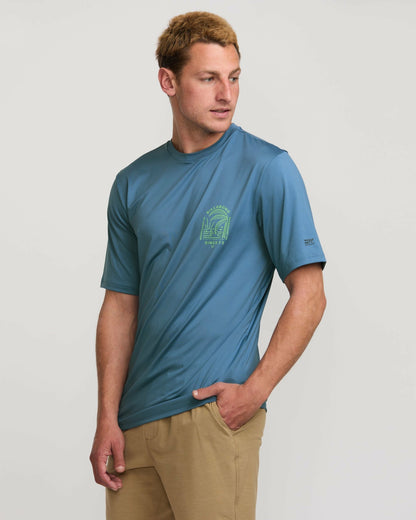 Billabong Last Night Loose Fit Short Sleeve Surf Tee - Bay Blue